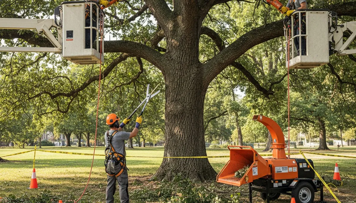 Cambridge, MA arborist treating diseased tree for fungal infection, rot, and decline