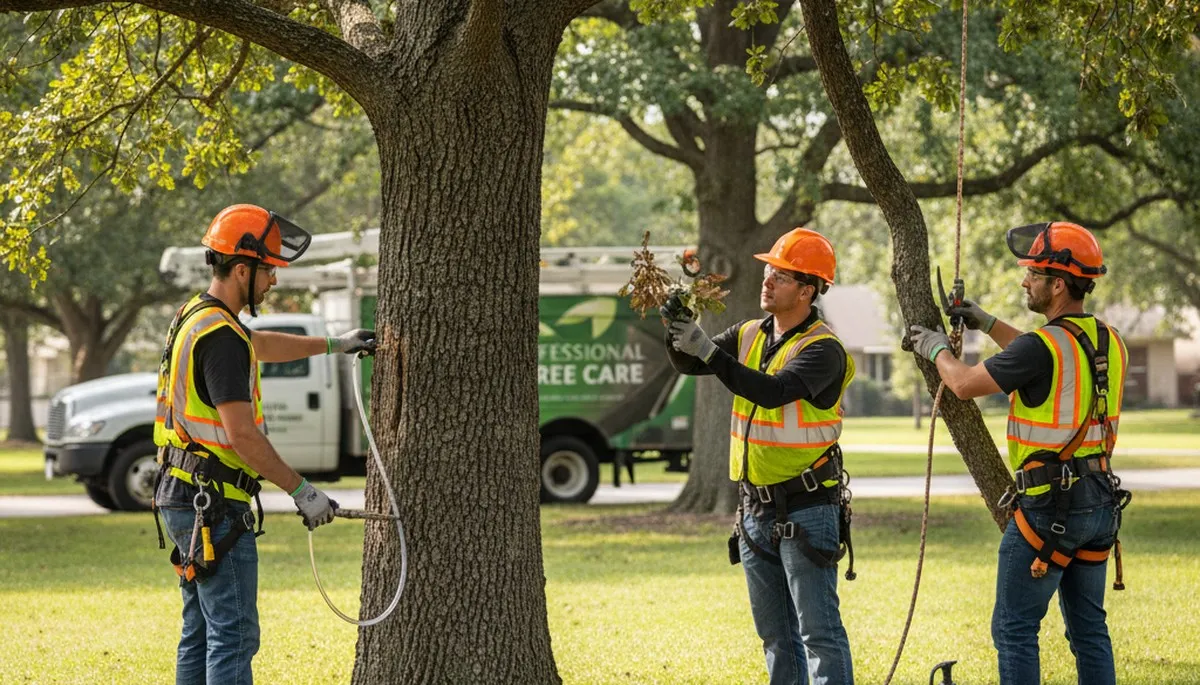 Cambridge, MA arborist treating diseased tree for fungal infection and decline